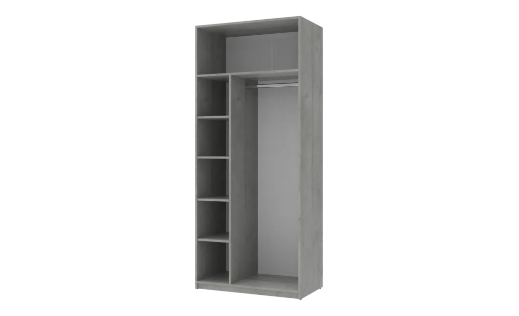 Skříň na oblečení Doros Ken Beton / Bílý 2 dveře 90 × 52 × 210 (80737020)