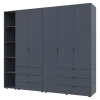 Set Doros Gelar s regálem Grafit 2+3 dveře 231,9×49,5×203,4 (42005057)