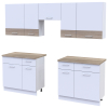 Kuchyně Lea Doros 2,6 m Bílá/Dub Sonoma DTD 260×60×250 (81000009)
