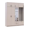 Šatní skříň Doros Rondi s věšákem, zrcadlem a nástavcem Kašmír 3 dvere 181x52x236 (42005404)