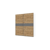 Šatní skříň Doros G-Caiser Bílá / Dub Evok  vložka Grafit 2 DTD / 5 části 220×60×240 (44900390)