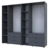 Set Doros Gelar s regálem Grafit 2+3 dveře 231,9×49,5×203,4 (42005057)