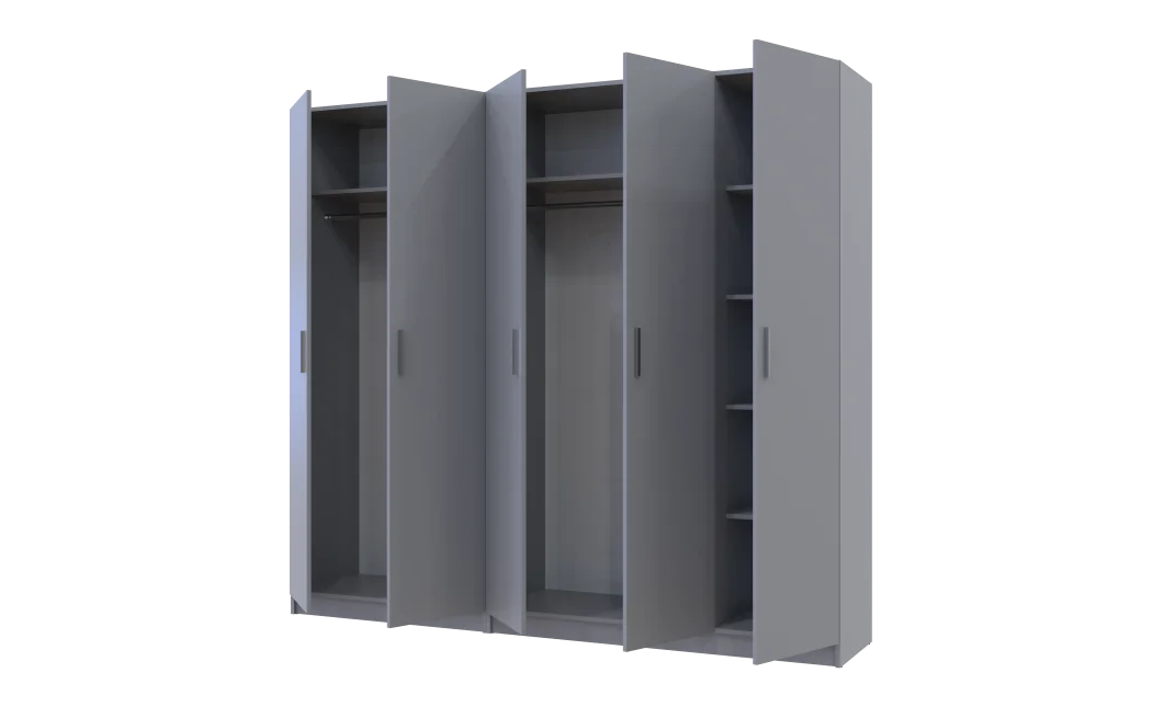 Sada Promo Šedá 2+3 dveře 225x48x204 (80737767)