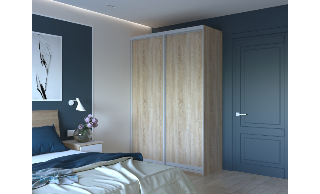 Šatní skříň Doros City Light Dub Sonoma 2 DTD 150×60×225 (42002012)