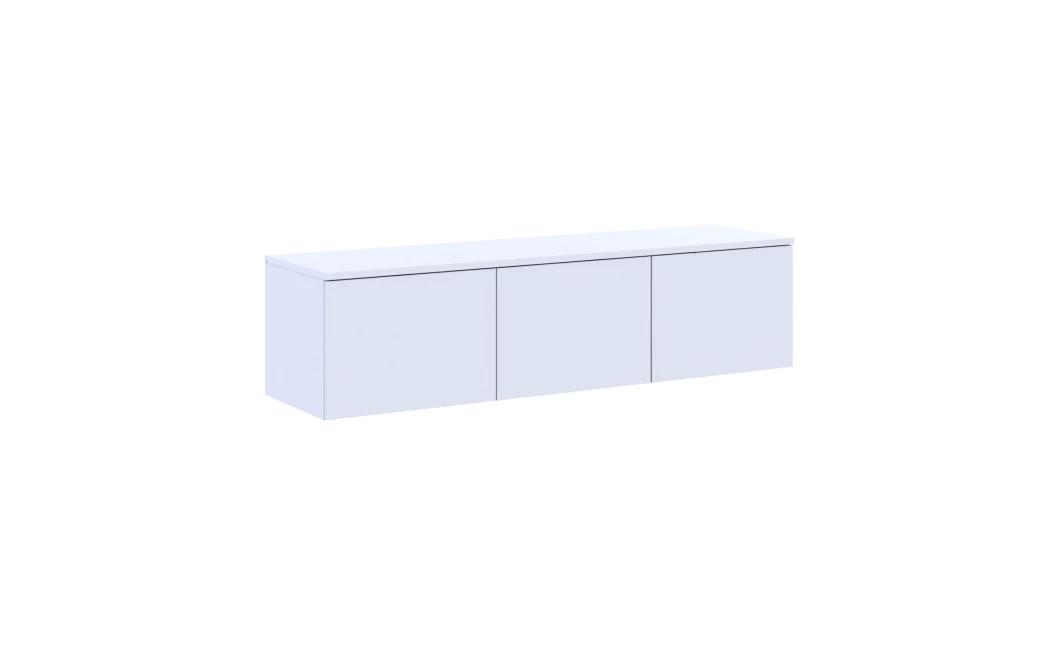 TV stolek Doros Levia Bílý 3 dveře 130x35x33 (41516288)