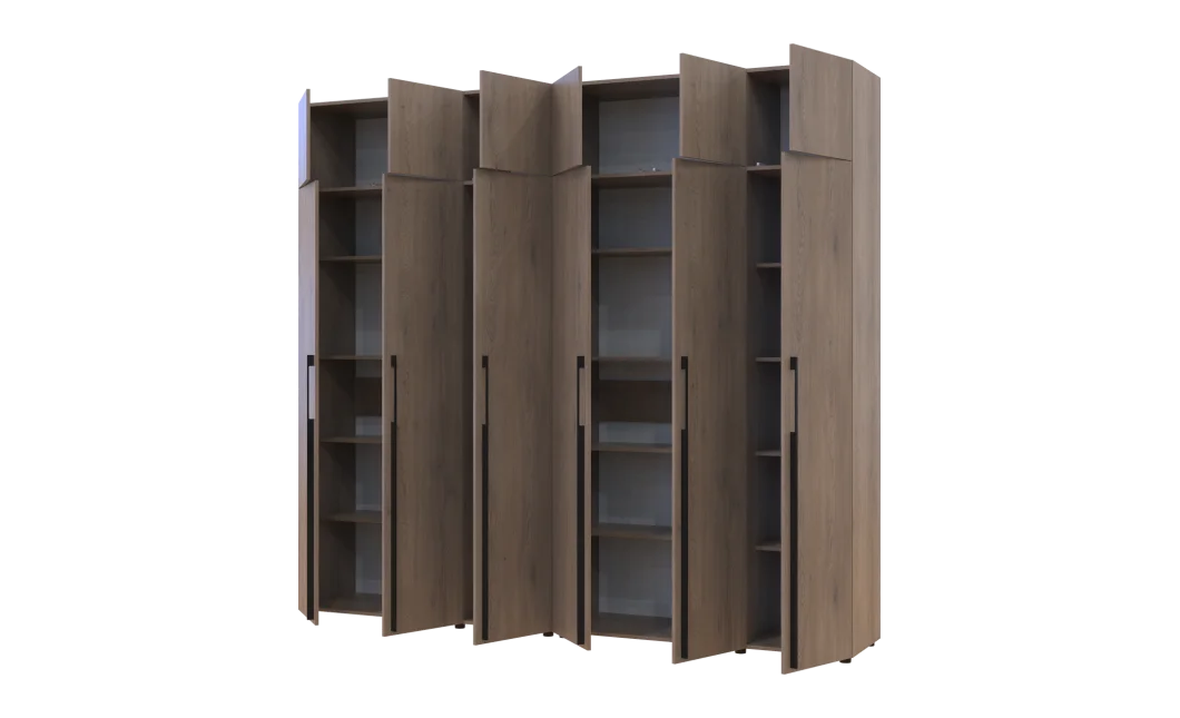 Kleiderschrank mit Regalen und Aufsatzschrank Doros Kasper Cremona Cannolo 3+3 LTD 270 × 50 × 245 cm (42005577)