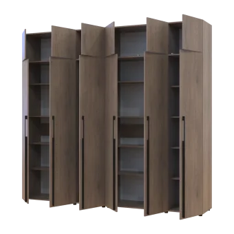 Kleiderschrank mit Regalen und Aufsatzschrank Doros Kasper Cremona Cannolo 3+3 LTD 270 × 50 × 245 cm (42005577)