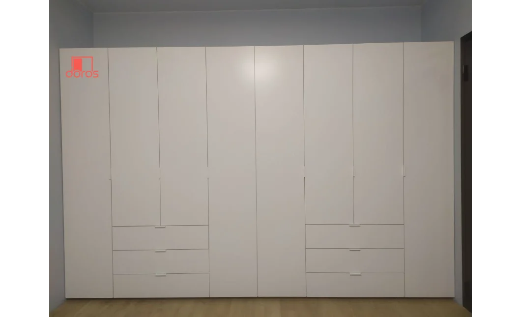 Šatní skříň na oblečení Doros Gelar set Bílá 4+4 dveře 310×49,5×203,4 (42002121)