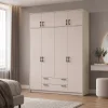 Šatní skříň Doros Rondy s nadstavcem Kašmír 4 dveře 160x52x236 (80738479)