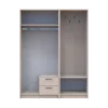 Šatní skříň Doros Rondi s věšákem a zrcadlem Kašmír 2 dvere 142x52x195 (42005400)