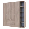 Set Doros Gelar s regálem Dub Sonoma 4 dveře 193,2×49,5×203,4 (42005043)