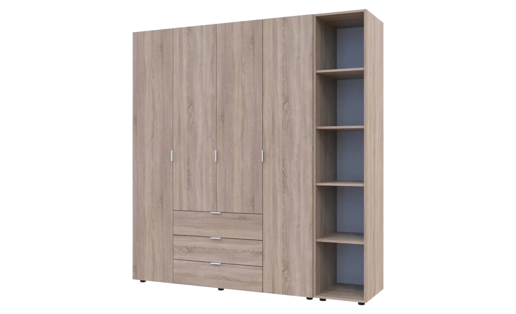 Set Doros Gelar s regálem Dub Sonoma 4 dveře 193,2×49,5×203,4 (42005043)