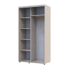 Šatní skříň s posuvnými dveřmi Doros Sigma Slim Kašmír 2 dveře 110x60x214.4 (42005454)