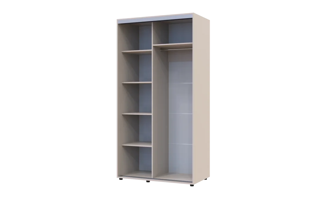 Šatní skříň s posuvnými dveřmi Doros Sigma Slim Kašmír 2 dveře 110x60x214.4 (42005454)