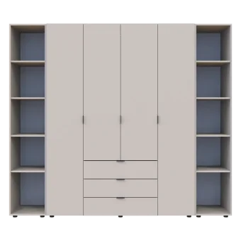 Skříň Doros Gelar se 2 regálů Kašmír 4 dveře 231,4×49,5×203,4 (80737648)