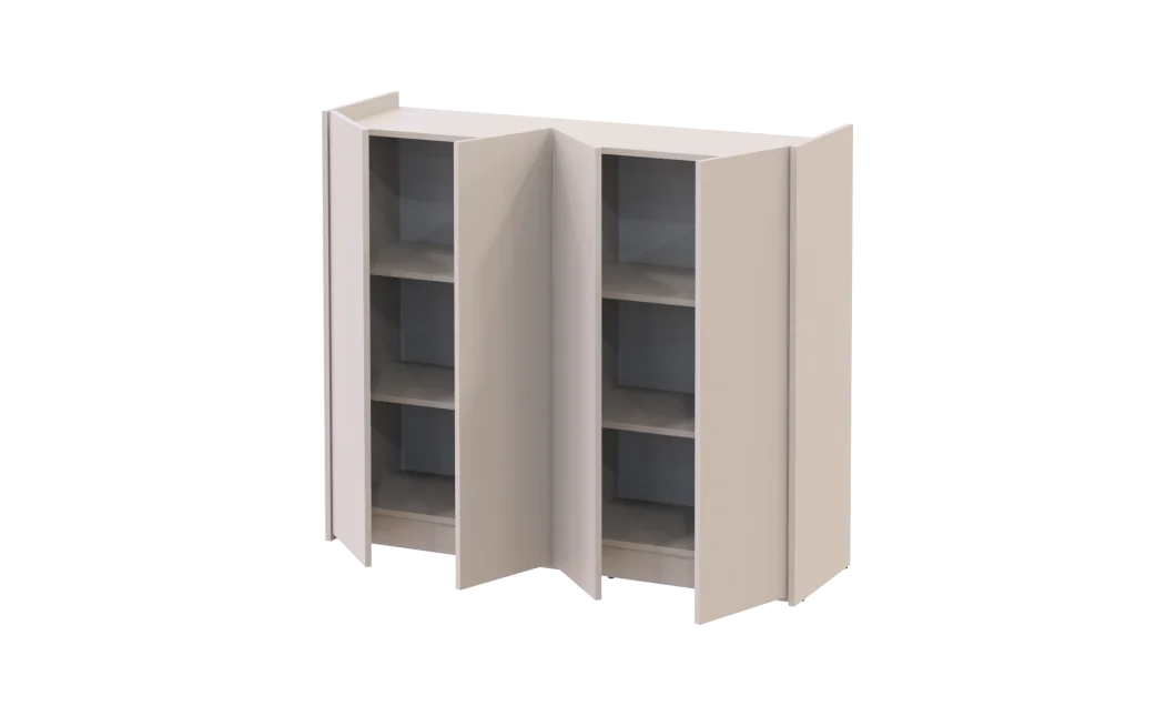 Botník se zrcadlem Doros Kassel Kašmír 4 DTD 128×40×110 (42005507)