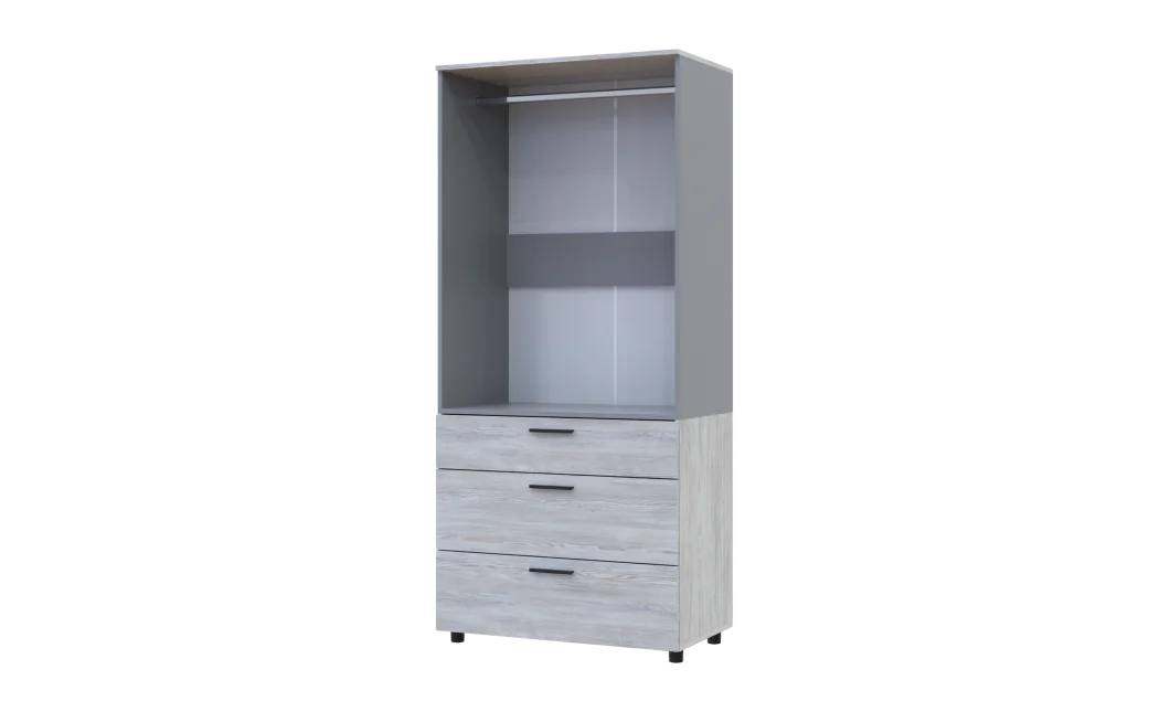 Skříň na oblečení Doros Thorn Borovice Natti/Šedá 2 DTD/3Š tyč 90х51.6х200 (44900465)