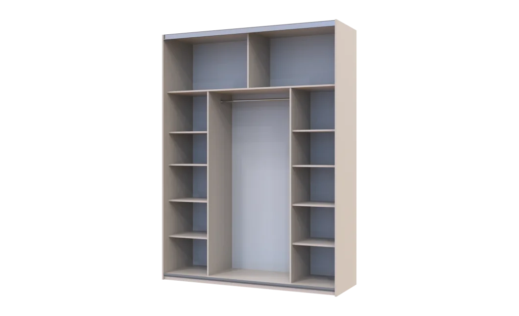 Šatní skříň s posuvnými dveřmi Doros G-Caiser Kašmír / Černá 2 skla / 3 části 180x60x240 (42005326)