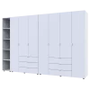 Set Doros Gelar s regálem Bílý 3+4 dveře 309,4×49,5×203,4 (42005037)