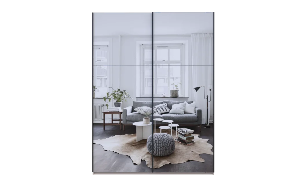 Šatní skříň s posuvnými dveřmi Doros G-Caiser Kašmír 2 zrcadla / 3 části 180x60x240 (42005324)