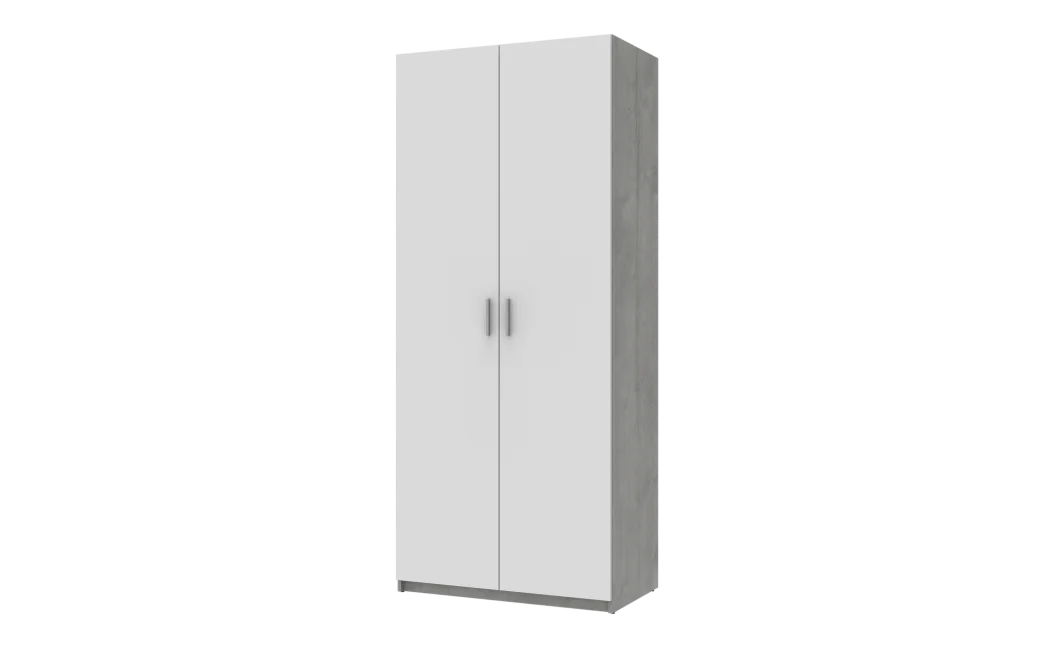 Skříň na oblečení Doros Ken Beton / Bílý 2 dveře 90 × 52 × 210 (80737020)