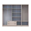 Šatní skříň Doros Rondi s věšákem a zrcadlem Kašmír 4 dvere 220x52x195 (42005402)