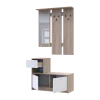 Předsíň Bela Dub Sonoma/Bílá 1 DTD / 1 zrcadlo 100×40×210 (44900410)