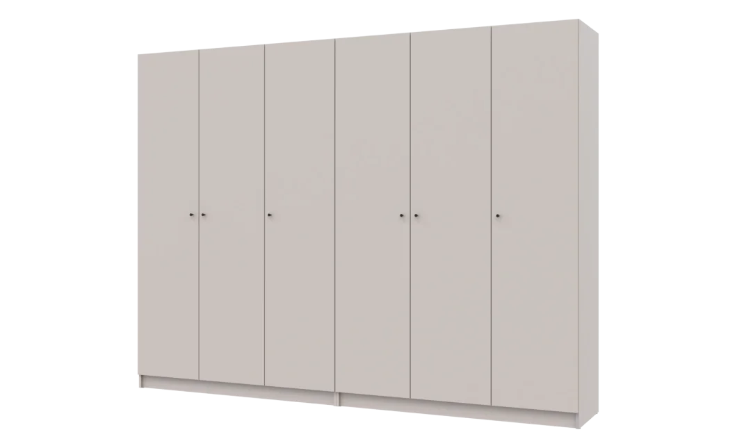 Skříň na oblečení Doros Promo Kašmír 3+3 dveře 270×48×204 (80737674)