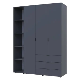 Set Doros Gelar s regálem Grafit 3 dveře 154,4×49,5×203,4 (42005059)