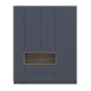 Šatní skříň s výklenkem a regálem Doros Dale Antracit/Dub Evok 3 dveře 178×52×220 (42005338)