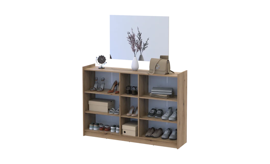 Botník se zrcadlem Doros Kassel Dub Evok 5 DTD 159×40×110 (42005502)