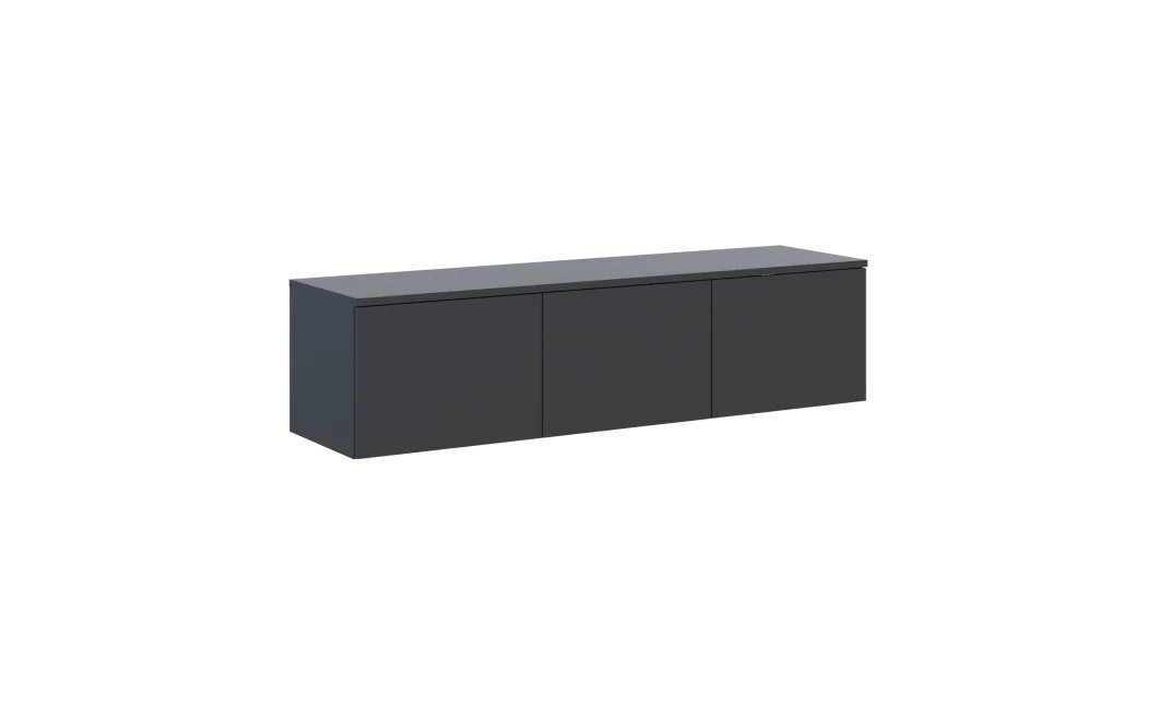 TV stolek Doros Levia Antracit 3 dveře 130x35x33 (41516289)