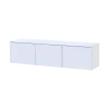 TV stolek Doros Levia Bílý 3 dveře 130x35x33 (41516288)
