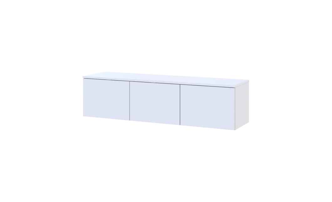 TV stolek Doros Levia Bílý 3 dveře 130x35x33 (41516288)