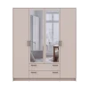 Šatní skříň Doros Rondy se zrcadlem Kašmír 4 dvere 160x52x195 (80738478)
