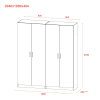 Set Doros Promo s policemi Dub Sonoma 2+2 dveře 180×48×204 (44900287)