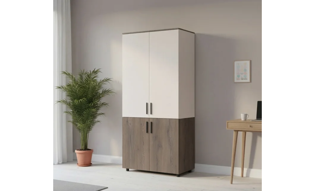 Skříň na oblečení Doros Thorn Cremona Cannolo/Kašmír 2 DTD tyč 90х51.6х200 (44900451)