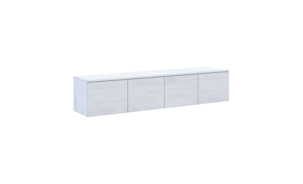 TV stolek Doros Levia Bílé dřevo 4 dveře 160x35x33 (41516117)