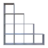 Regál Doros Step 4×4 Šedý otevřený 136,2×28,8×140,7 (41516179)