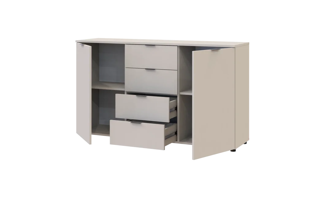 Komoda Doros Ron 5 Kašmír 2 dveře 4 zásuvky 140 × 38 × 81 (41516047)