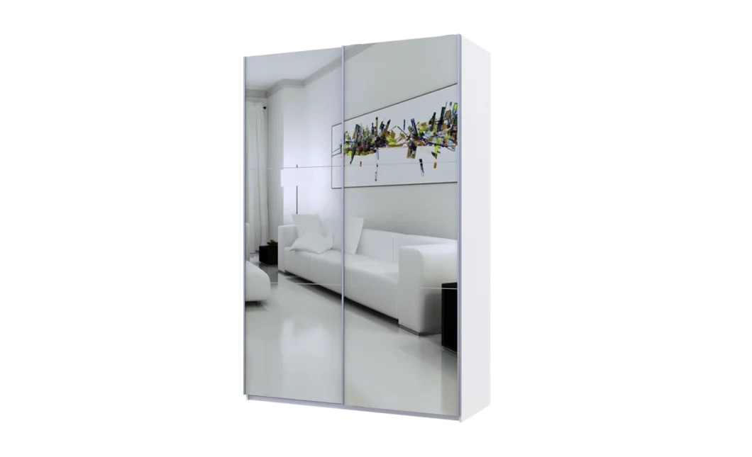 Skříň s posuvnými dveřmi Doros G-Caiser Bílá 2 Zrcadla / 3 části 160x60x240 (42002102)