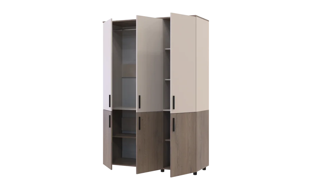 Skříň na oblečení Doros Thorn Cremona Cannolo/Kašmír 3 DTD tyč 135х51.6х200 (44900499)