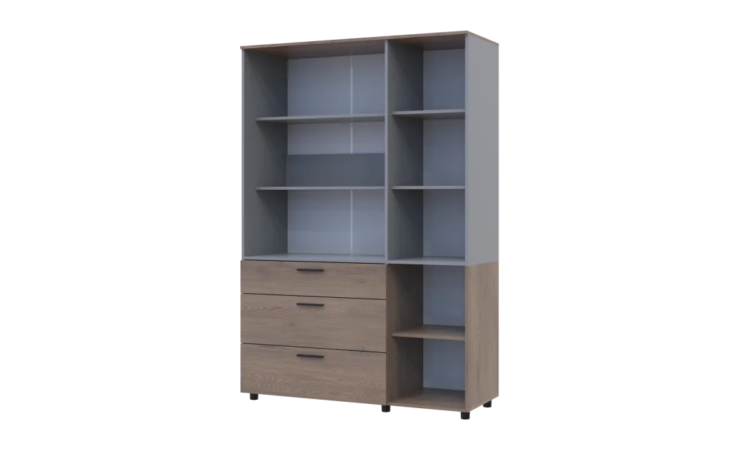 Skříň na oblečení Doros Thorn Cremona Cannolo/Šedá 3 DTD/3Š police 135х51.6х200 (44900506)