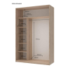 Šatní skříň Doros City Light Dub Sonoma 2 DTD 150×60×225 (42002012)