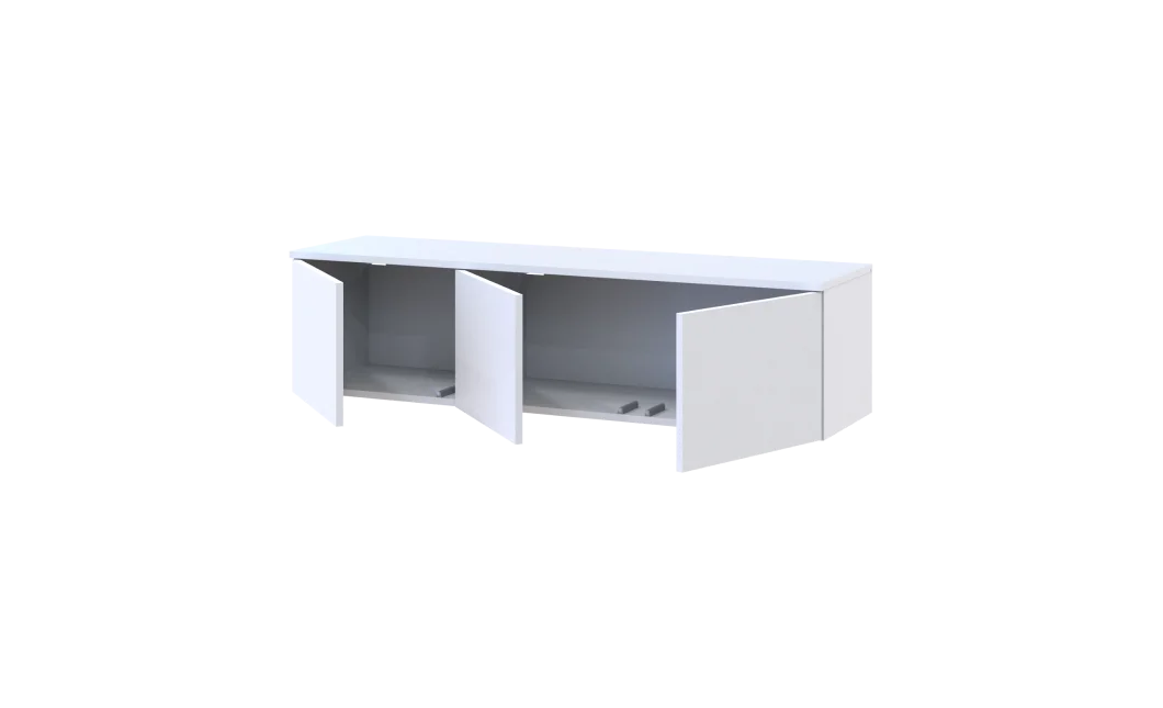 TV stolek Doros Levia Bílý 3 dveře 130x35x33 (41516288)