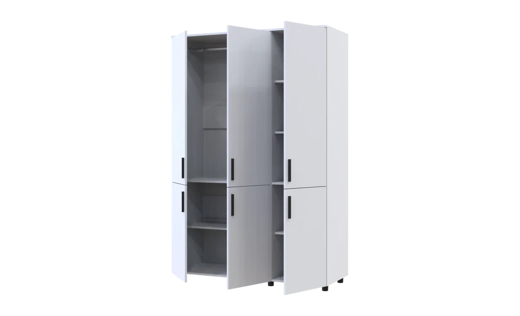 Skříň na oblečení Doros Thorn Bílá 3 DTD tyč 135x51.6x200 (44900483)