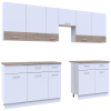 Kuchyně Lea Doros 3,4 m Bílá/Dub Sonoma DTD 340×60×250 (81000007)