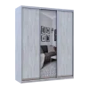 Šatní skříň Doros City Light Borovice Natti 2 DTD / 1 zrcadlo 180×60×225 (80736522)