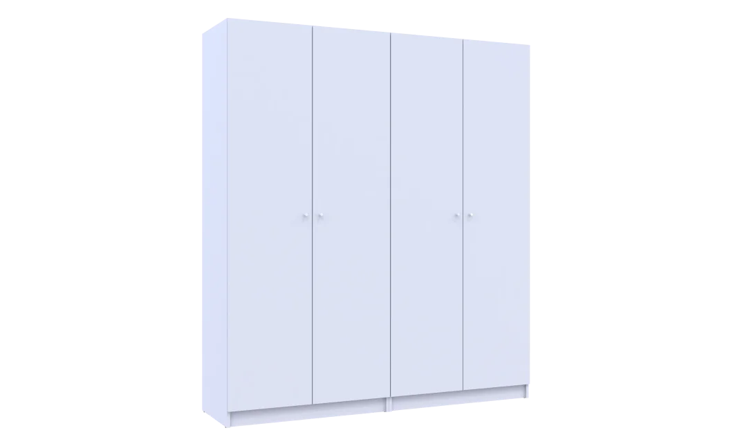 Set Doros Promo s policemi Bílá 2+2 dveře 180×48×204 (44900288)