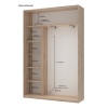 Šatní skříň Doros City Light Dub Sonoma 2 DTD 150×45×225 (42002013)
